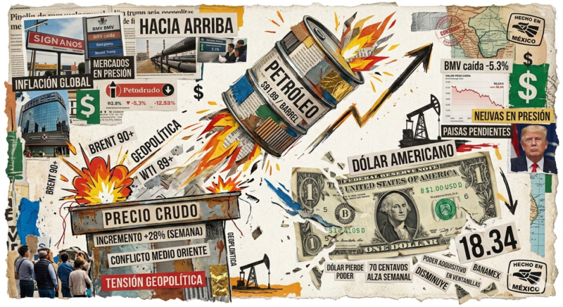 ¡Agárrense! El dólar se dispara a $18.34 y el petróleo anda por las nubes