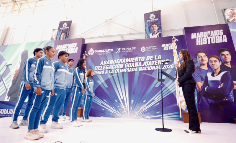 Guanajuato abanderó a su delegación rumbo a la Olimpiada Nacional 2026