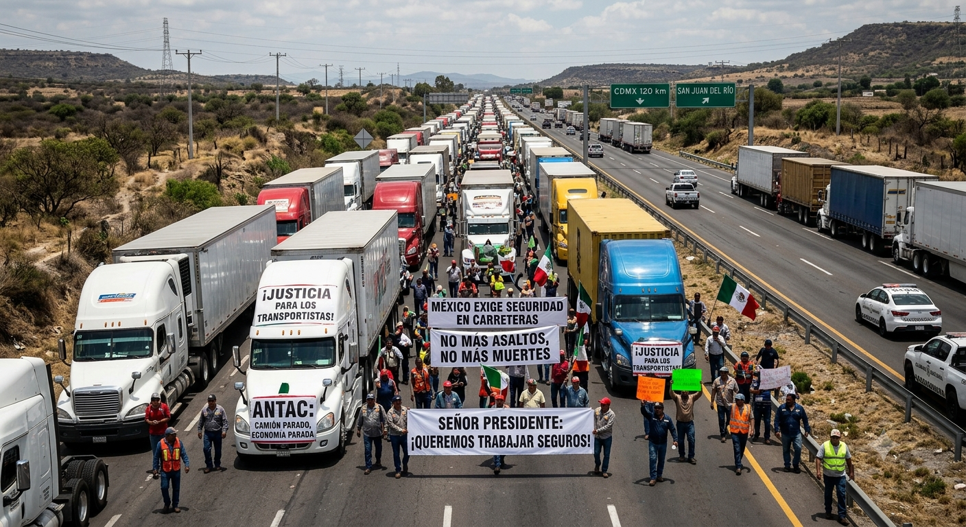 Convocan a megamarcha de transportistas y campesinos hacia la CDMX