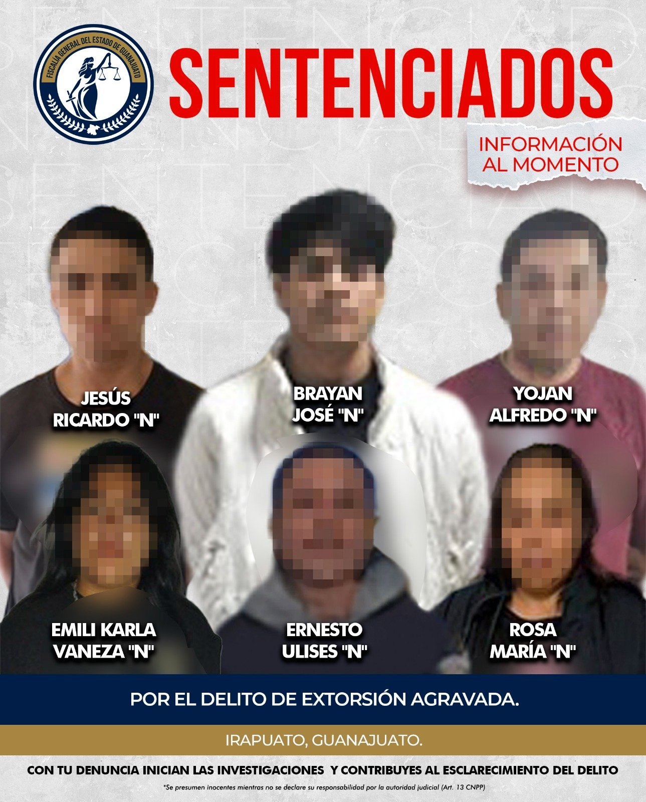 Fiscalía de Guanajuato desarticula banda de extorsionadores que operaba en Irapuato