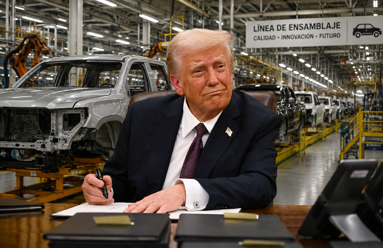 Trump amenaza con aranceles de 50% a autos, autopartes y acero de Canadá a partir de 2027